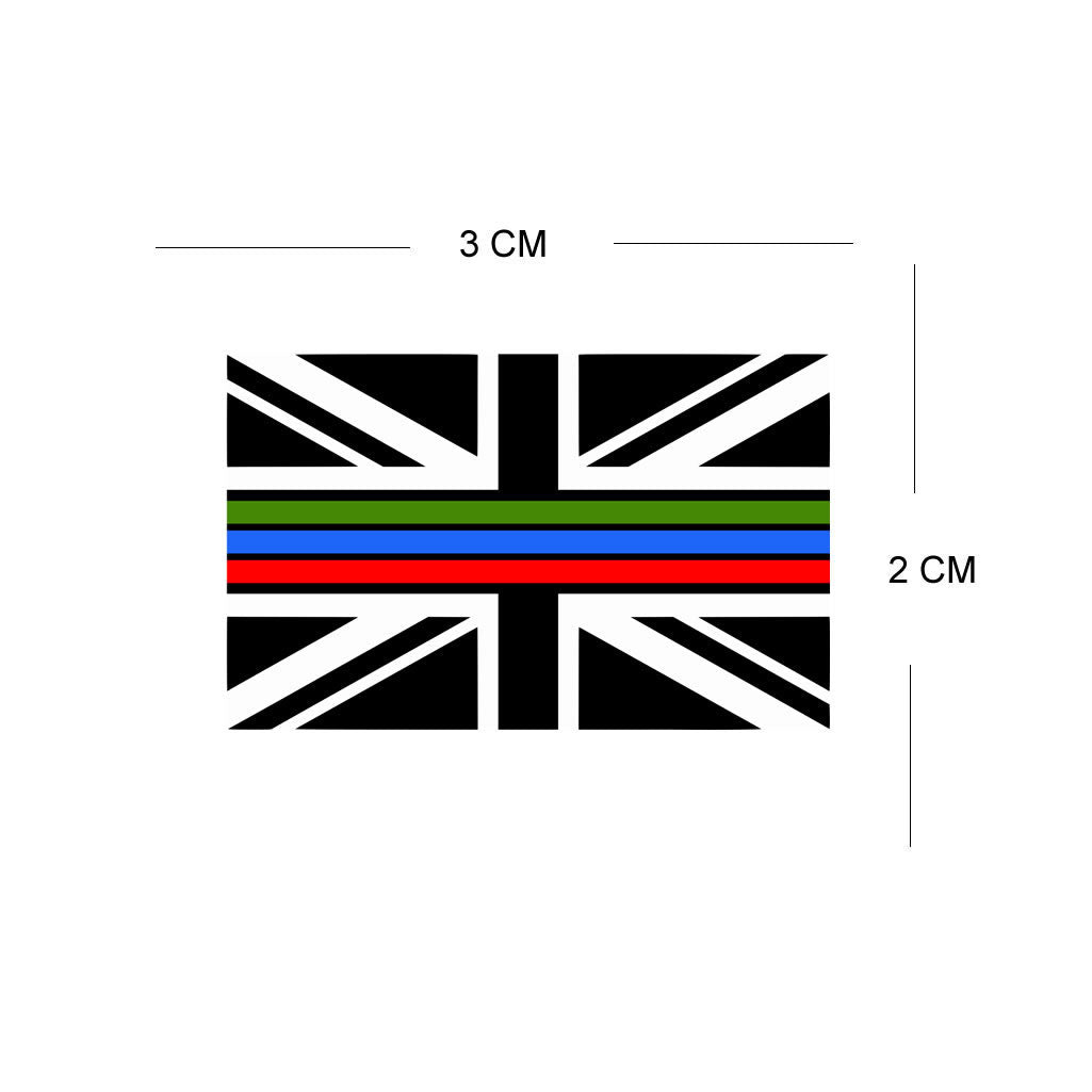 Set of 4 x first responders Iron on Screen Print Transfers for Fabrics Machine Washable Front Line  Union jack Thin Red Green Blue Line Flag