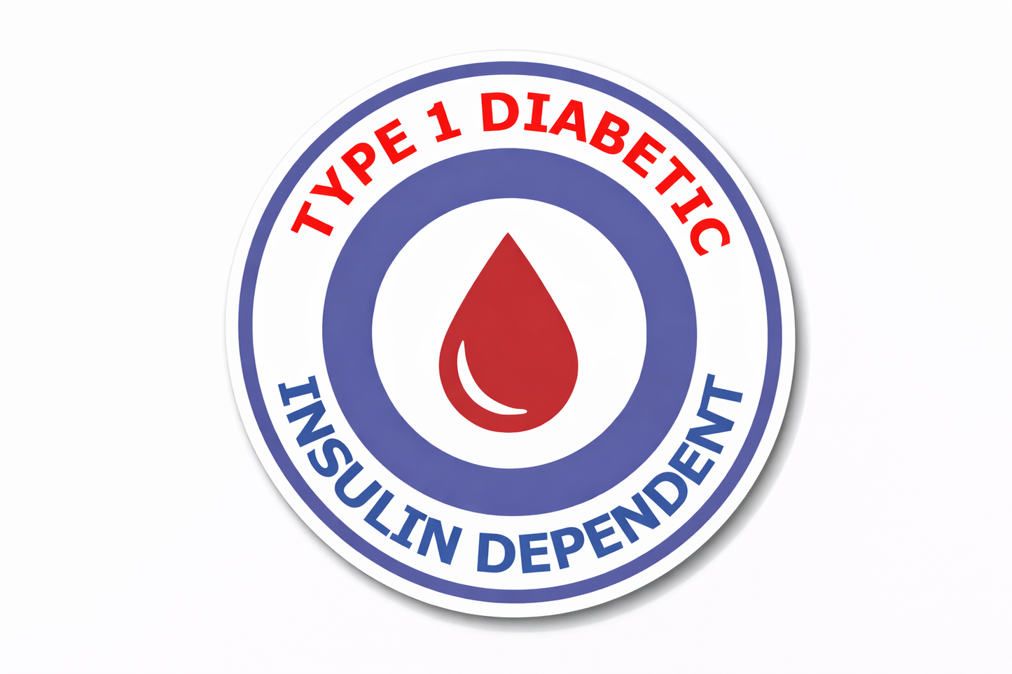4 PACK Medical Alert Type 1 Diabetic waterproof Matte vinyl sticker