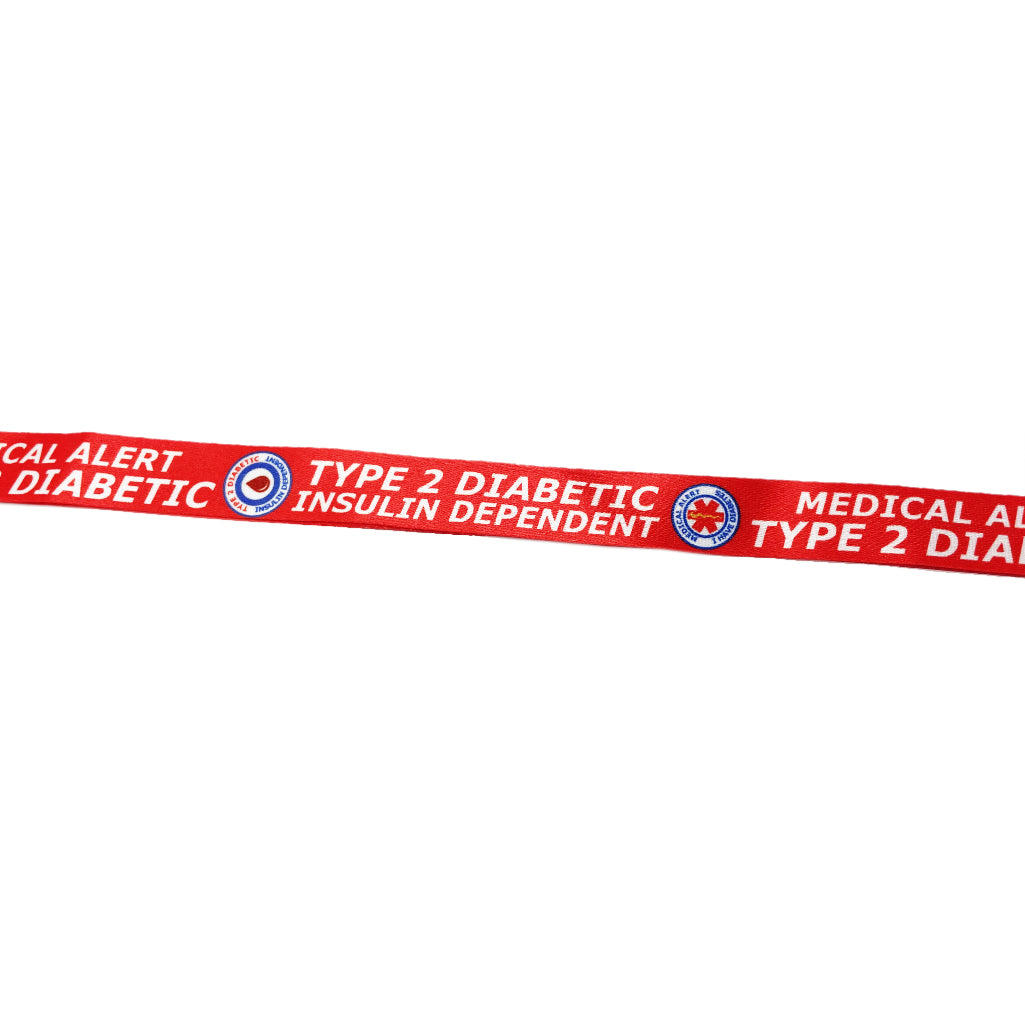 Type 2 Diabetic printed Lanyard