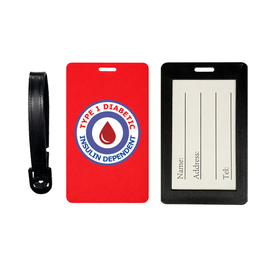 Type 1 Diabetic Luggage Tag – Medical Travel ID for Insulin Dependent Diabetes