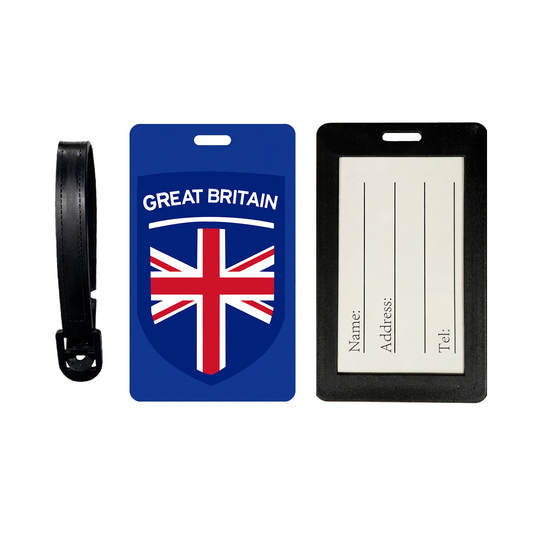 Great Britain Flag Crest Suitcase Tags, Luggage Tag,  Union Jack Team GB UK