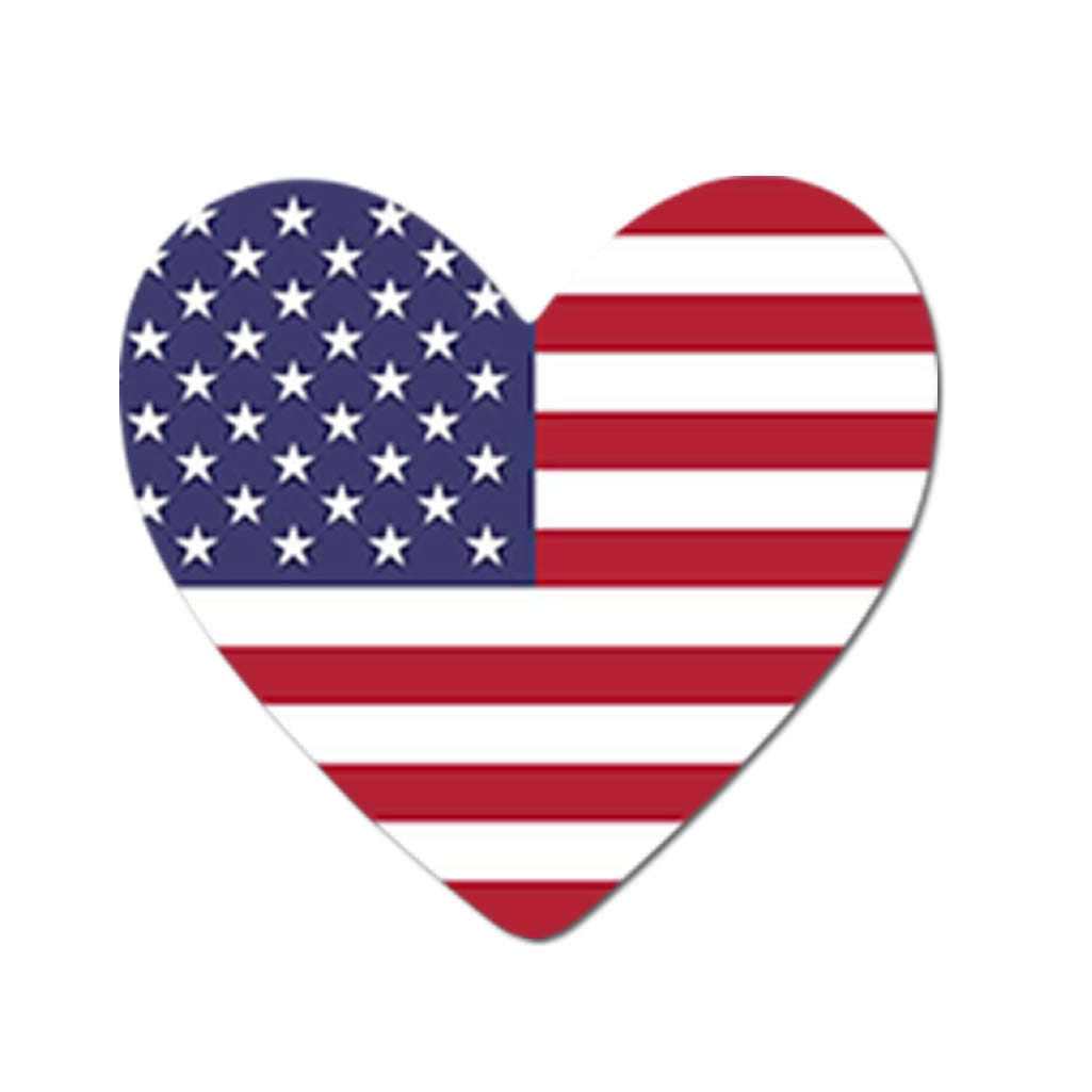 USA Flag Heart Iron on Transfer for fabric UNITED STATES Team Support