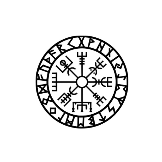 Viking Icelandic symbol TEMPORARY Tattoo compass  Vegvisir