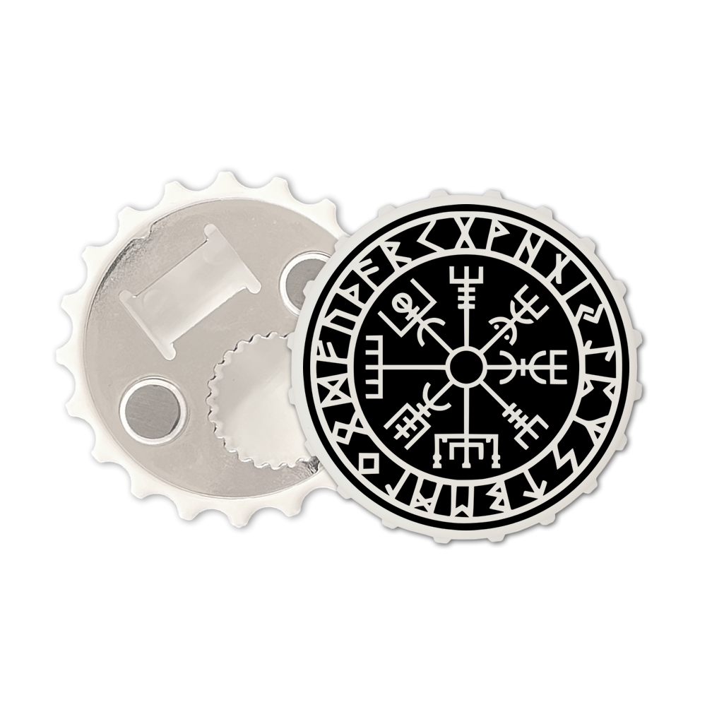 Viking Icelandic COMPASS Magnetic bottle cap opener fridge magnet gift Vegvisir