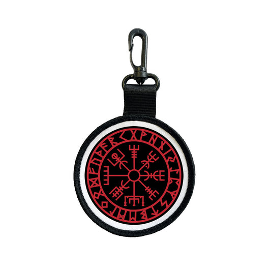 Viking Icelandic Compass Luggage Tag Pull Bag Key Ring Keyring Norway Vegvisir