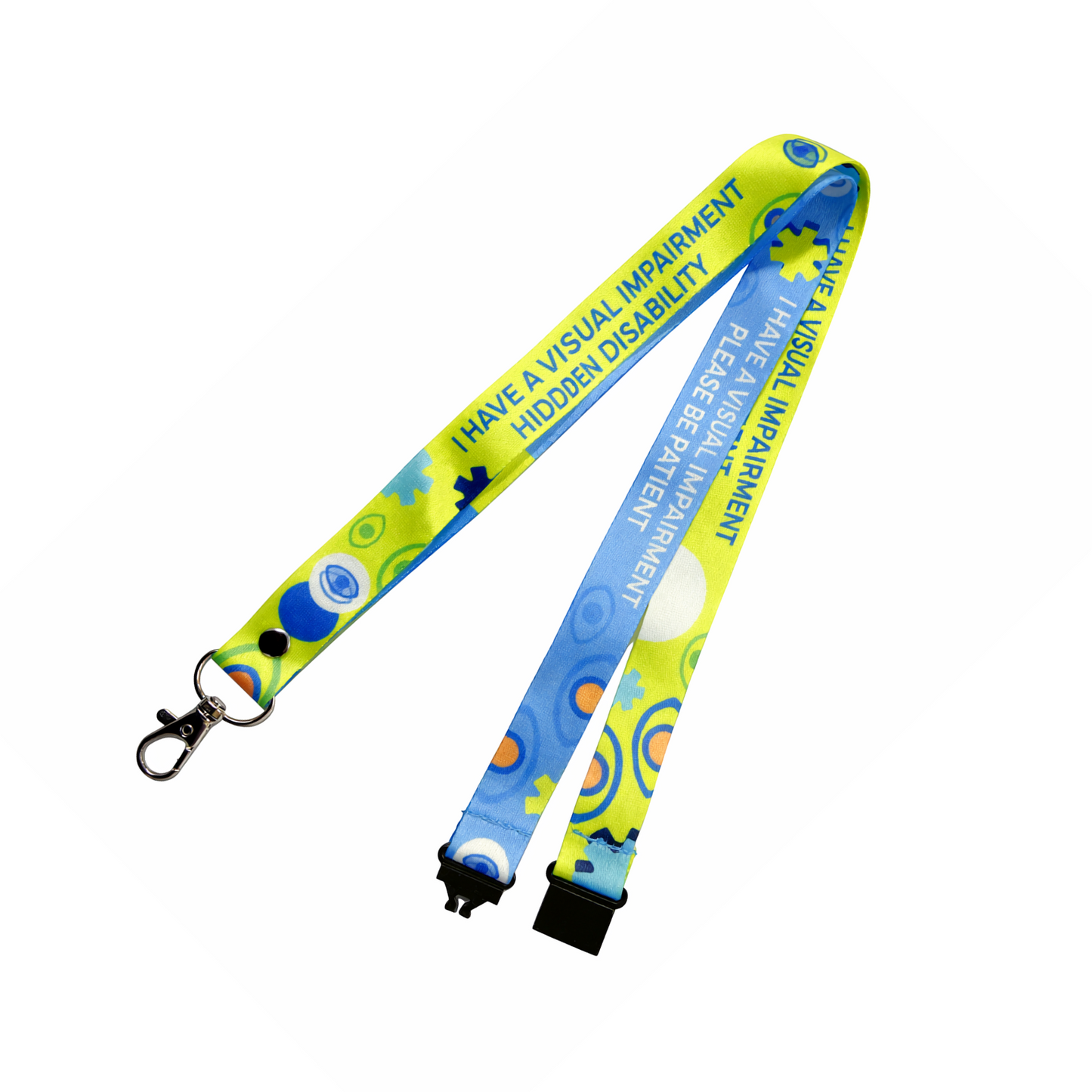 I have a visual impairment Lanyard neck strap Safety breakaway clip blind sight loss awareness