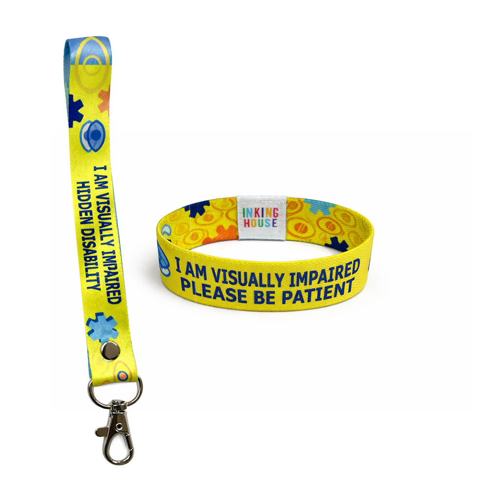 Set of Vision Impairment elastic Wrist band / tag