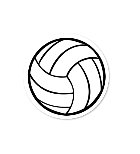 8 PACK Volley ball waterproof Glossy vinyl sticker in / outdoor use