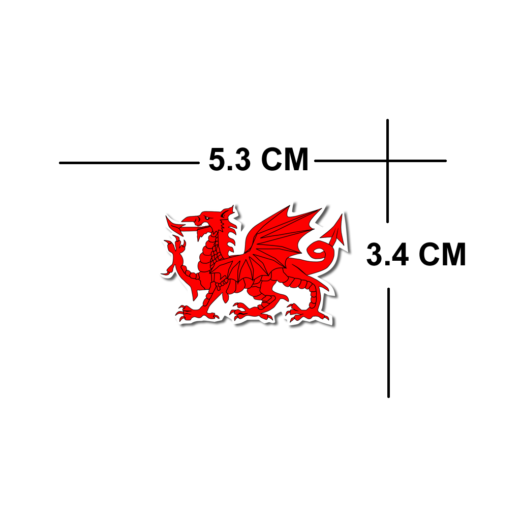 Inking House Set of 5 Wales Celtic Symbol waterproof Vinyl Stickers, Cymru Welsh Dragon Daffodil Wales Map