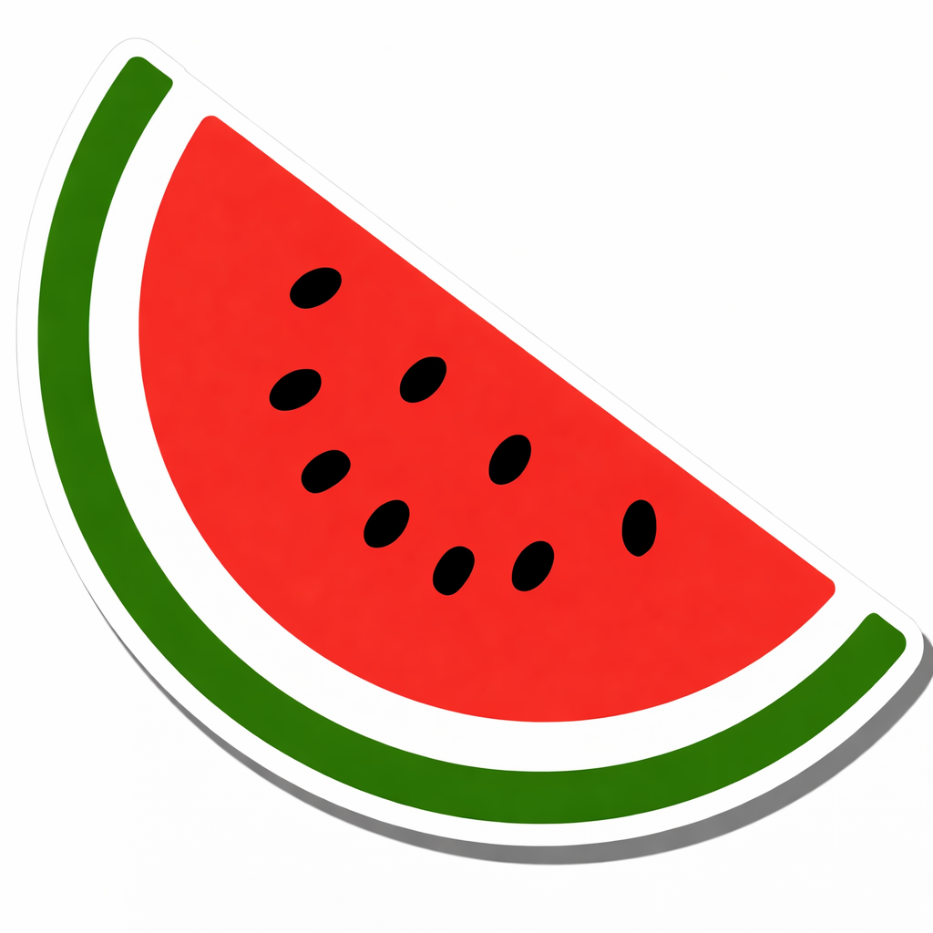 4 PACK Watermelon waterproof Matte vinyl sticker Free palestine symbol