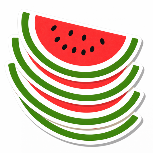 4 PACK Watermelon waterproof Matte vinyl sticker Free palestine symbol