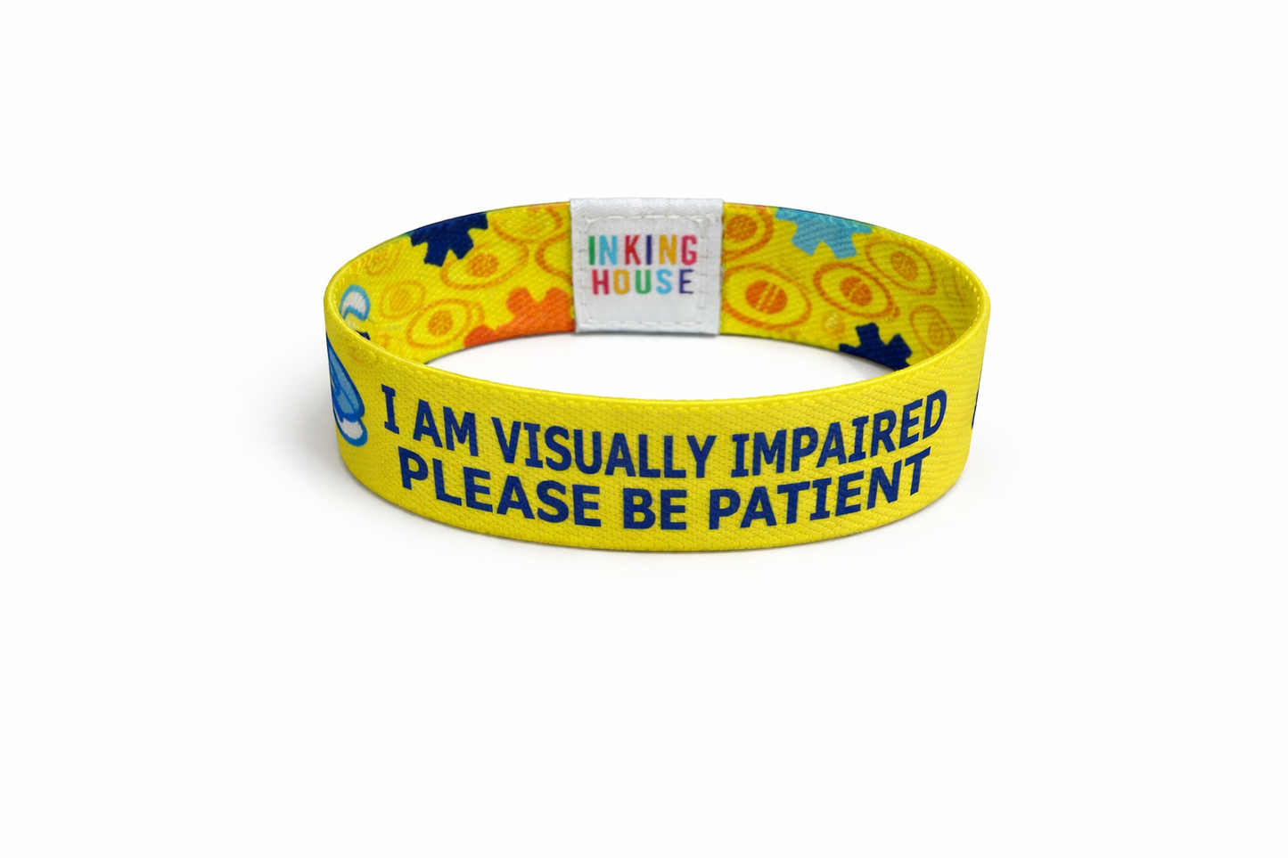 Set of Vision Impairment elastic Wrist band / tag