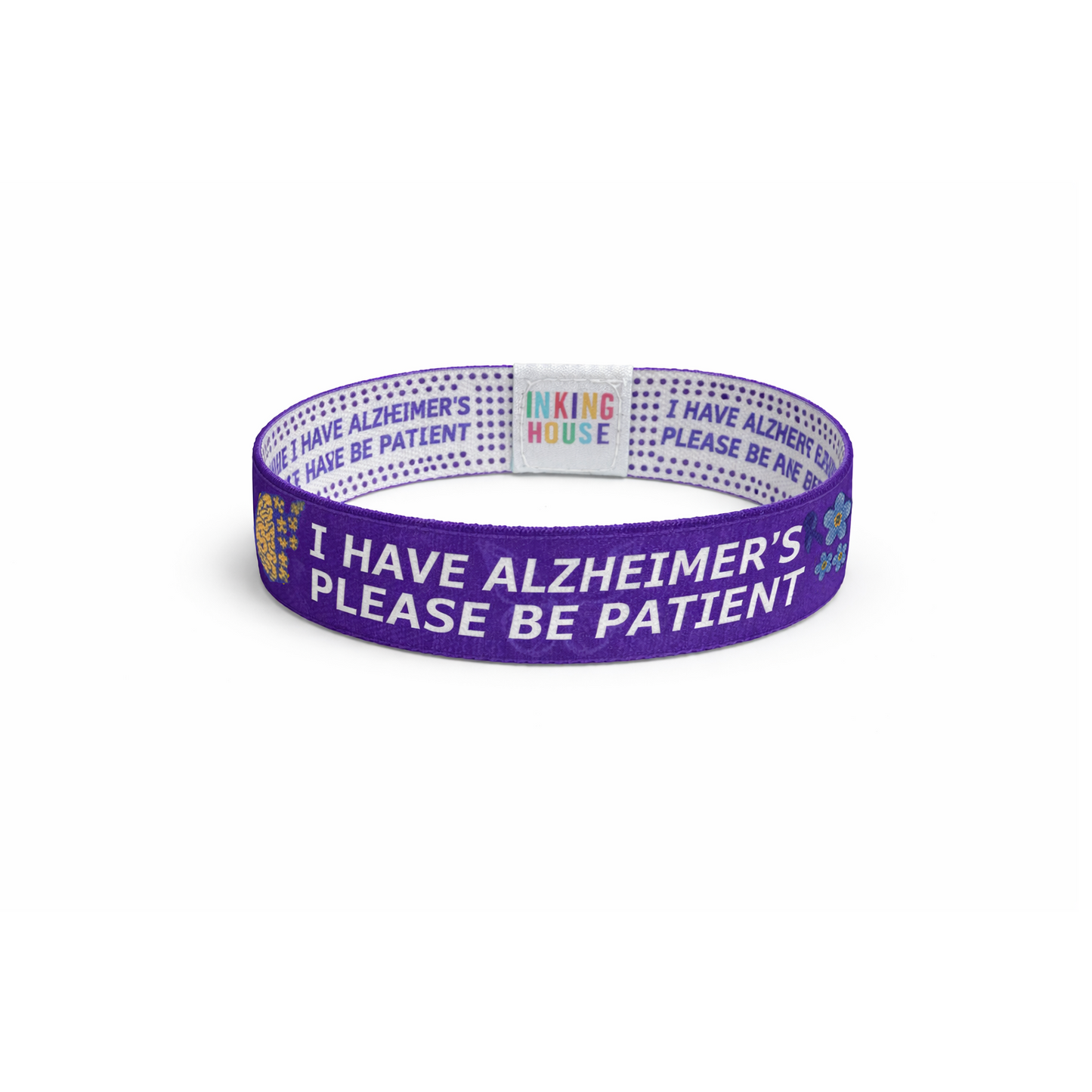 I have Alzheimer's Medical Alert Elastic Wrist Band Emergency hidden disability