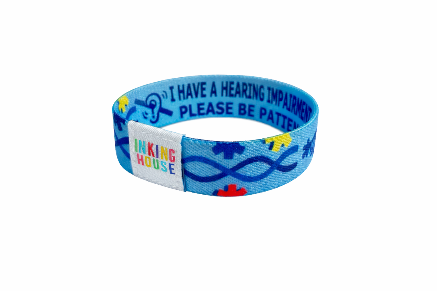 I have hearing impairment Medical Alert Elastic Wrist Band  hidden disability