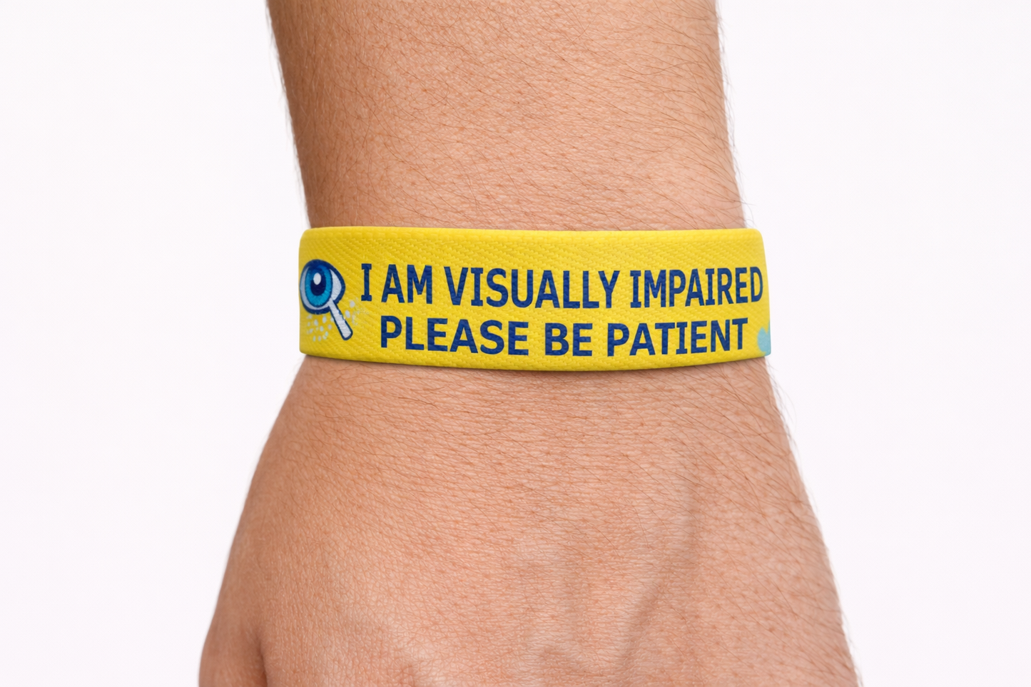Set of Vision Impairment elastic Wrist band / tag