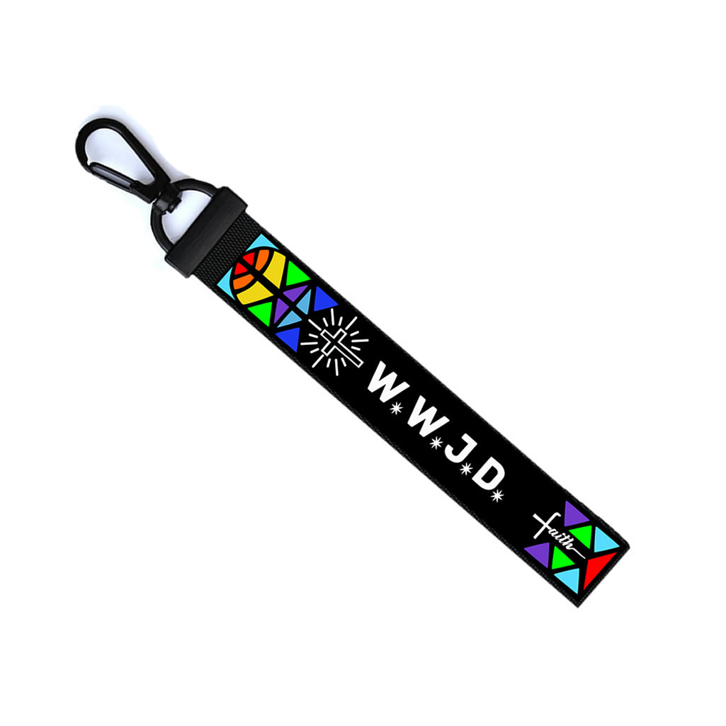 WWJD Key Chain Luggage Tag Zipper Pull Bag Ring Key Ring WHAT WOULD JESUS DO Christian Cross