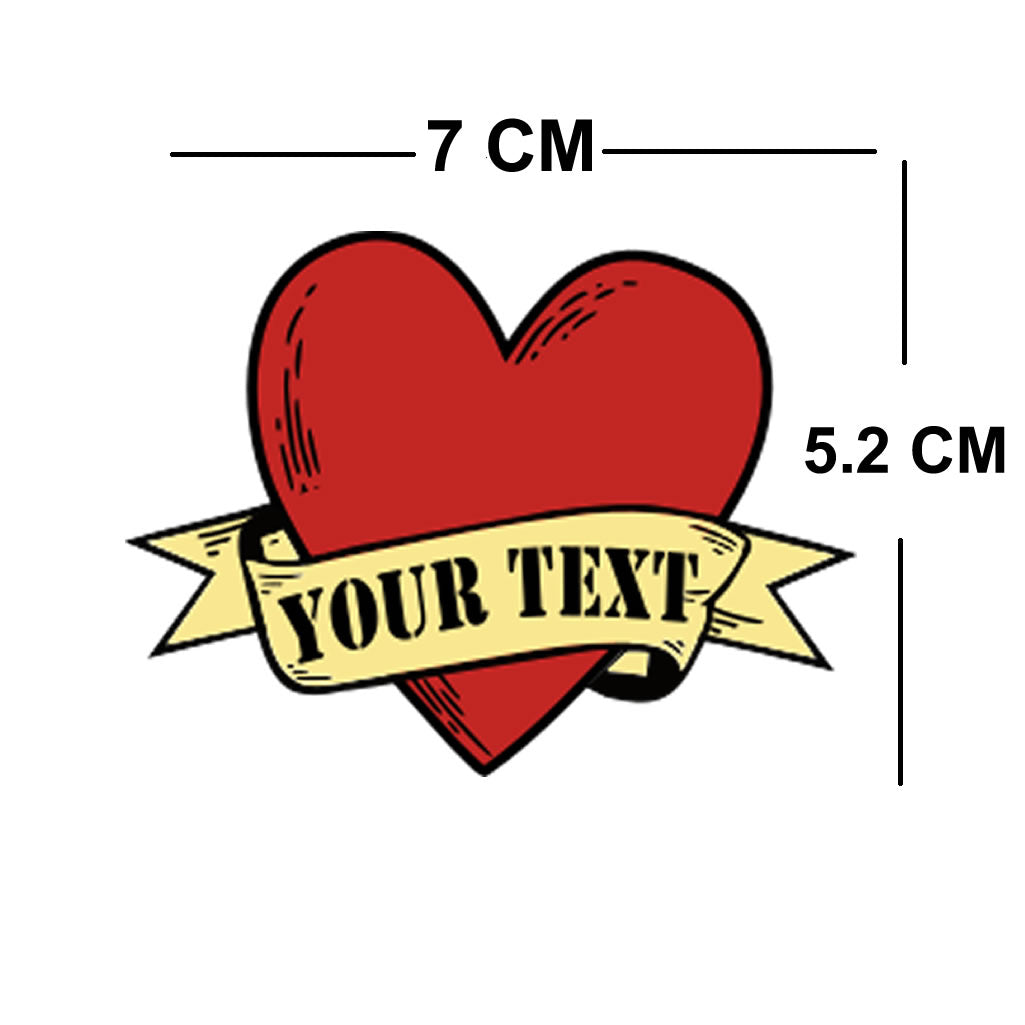 Naughty Nice Heart TEMPORARY TATTOO Christmas santa gift