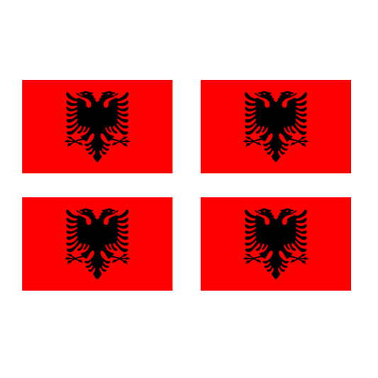 Albania Flag Temporary Tattoos (4 Pack) Waterproof Non-Toxic Easy Apply body art