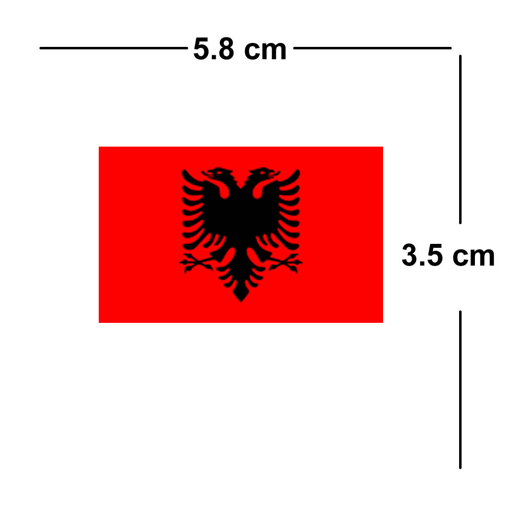 Albania Flag Temporary Tattoos (4 Pack) Waterproof Non-Toxic Easy Apply body art