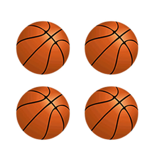 Set of 4 x Basketball  Iron on Transfer for fabric basket ball