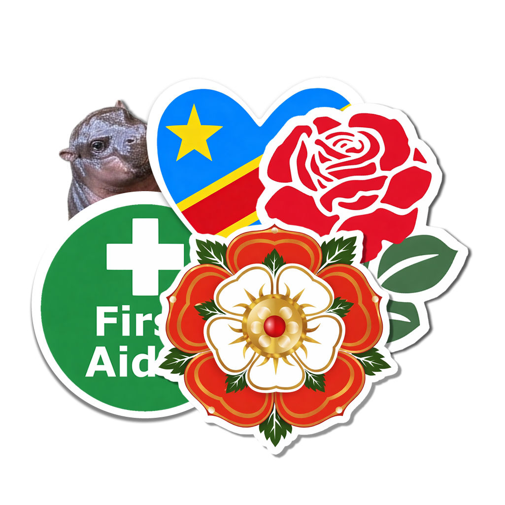 4 PACK Custom Stickers waterproof Matte vinyl sticker any shape of your choice.