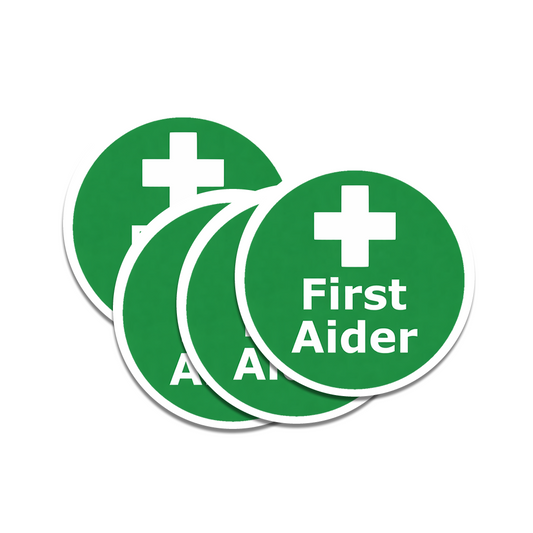 First aider Waterproof Vinyl Matte Sticker Label, 4 Pack