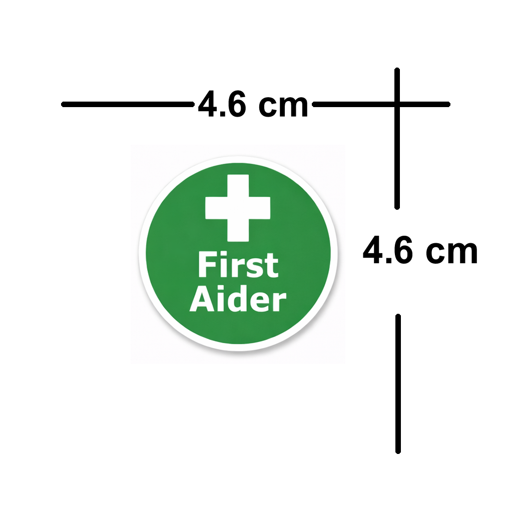 First aider Waterproof Vinyl Matte Sticker Label, 4 Pack