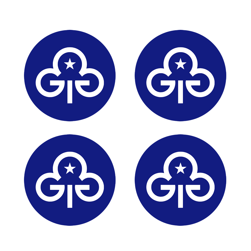 4 x Girl guiding symbol Iron on Transfer for fabrics