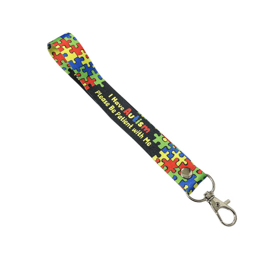 I have Autism Chain Keyring Luggage Tag Zipper Pull Bag Key Ring medical tag