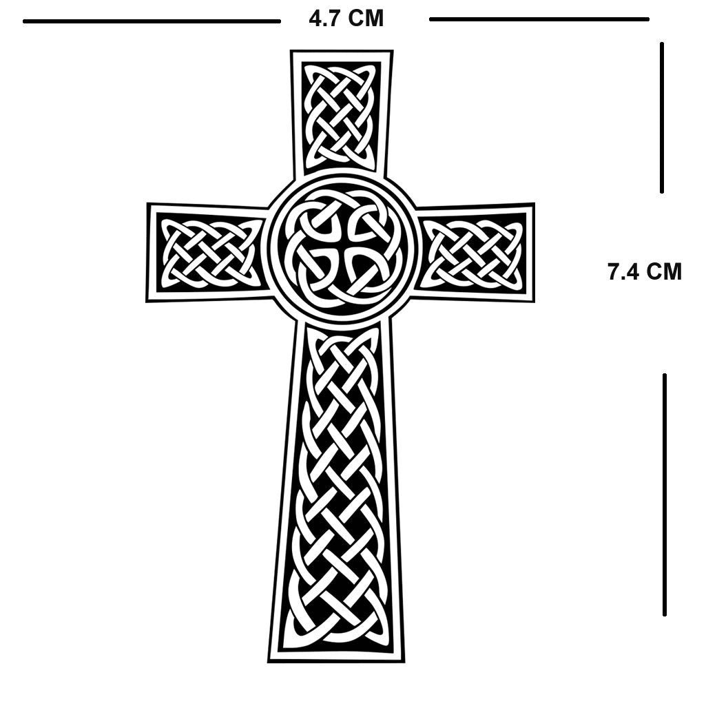 Set of 5 Celtic Cross Iron on Screen Print Transfers for Fabrics Machine Washable Christ patch