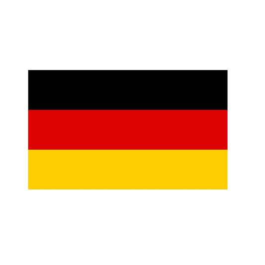 Set of 2 x GERMANY Flag Iron on Screen Print Transfers for Fabrics Machine Washable German Deutschland Flag patch