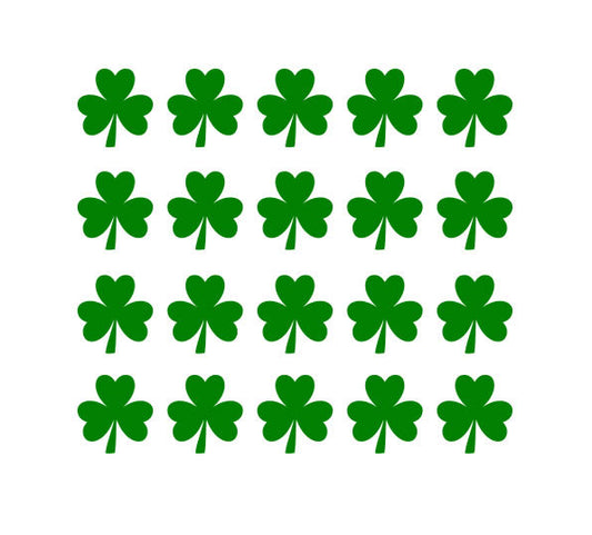 Set of 20 Irish Shamrock Flag Iron on Screen Print Transfers for Fabrics Machine Washable Ireland patch