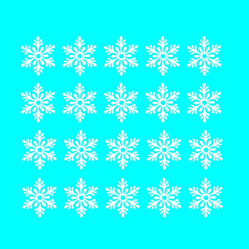 Set of 10 SNOW FLAKES Flag Iron on Screen Print Transfers for Fabrics Machine Washable ice crystal patch