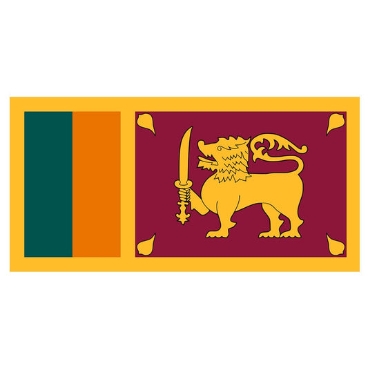 Set of 2 Sri Lanka Flag Iron on Screen Print Transfers for Fabrics Machine Washable Sri Lankan Flag patch