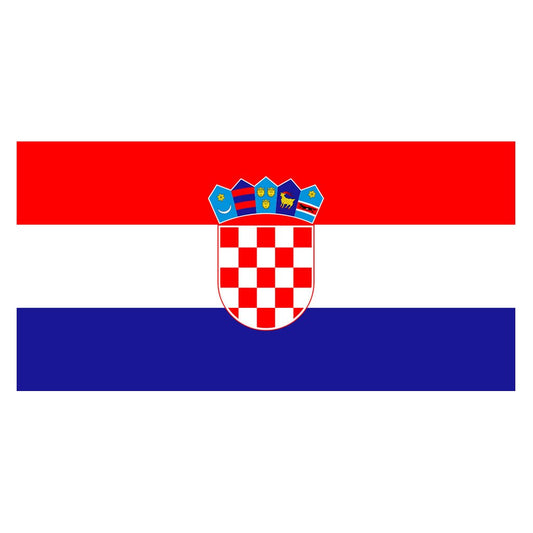 Set of 2 CROATIA Flag Iron on Screen Print Transfers for Fabrics Machine Washable CROATIAN Flag patch