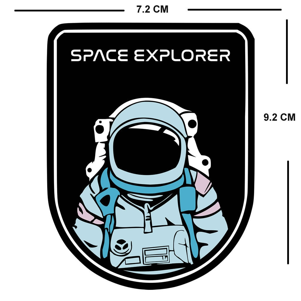 Space Explorer Iron on Screen Print Transfers for Fabrics Machine Washable Nasa Astronaut patch