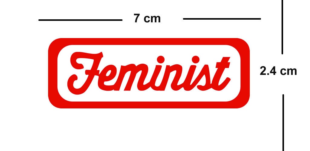 Set of 7 Feminist DIY Iron on Screen Print Transfer for fabrics Machine Washable Feminism badge