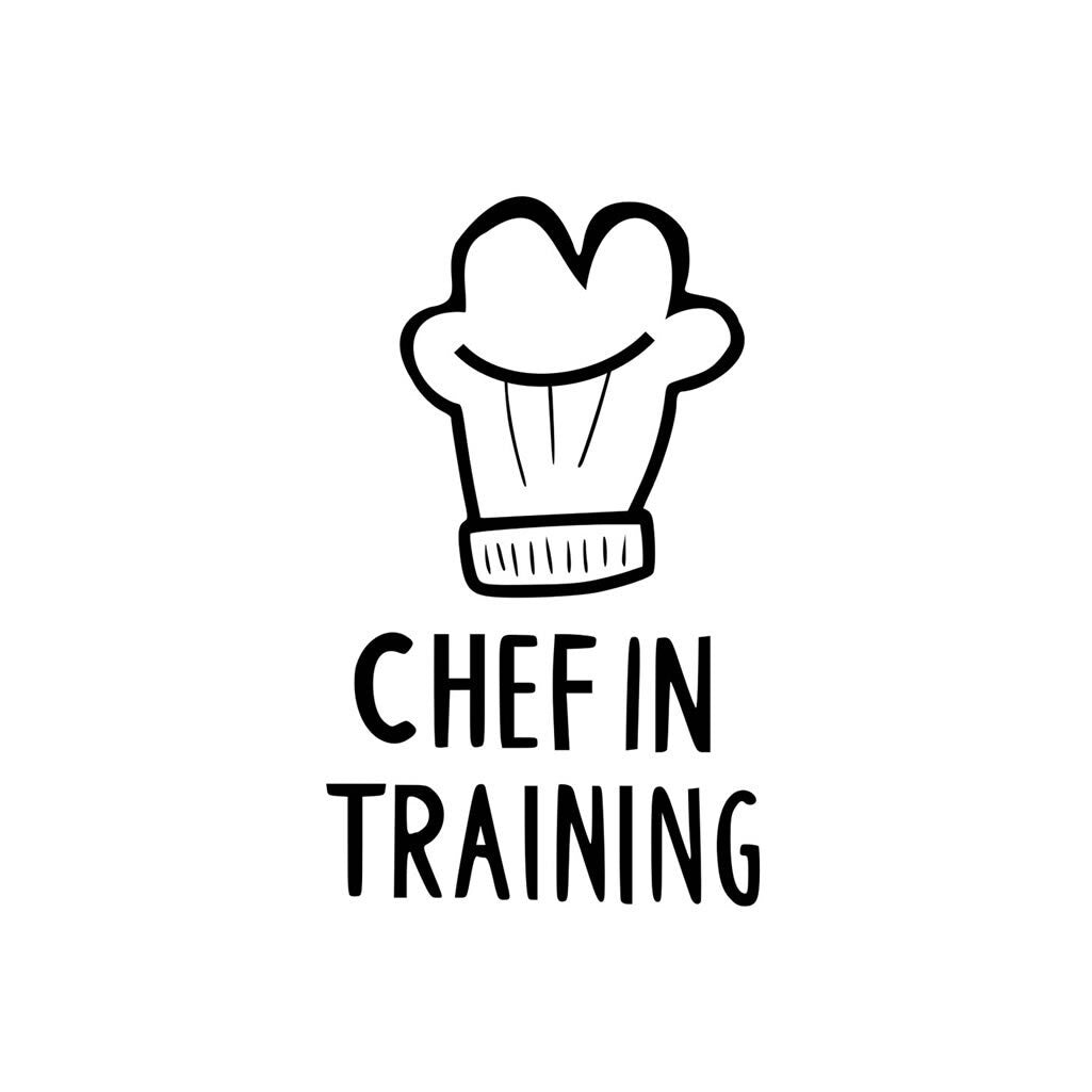 Chef in Training Iron on Screen Print Transfers for Fabrics Machine Washable Trainee cook patch