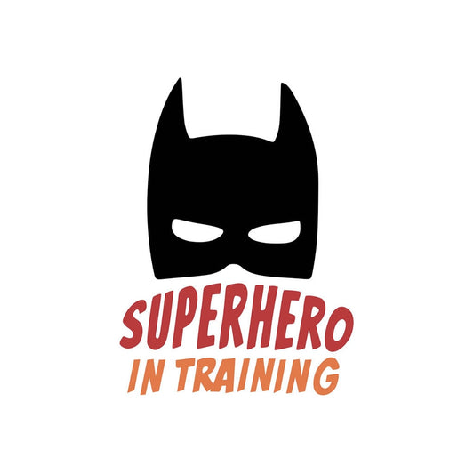 Super Hero In Training Iron on Screen Print Transfers for Fabrics Machine Washable Trainee Hero patch