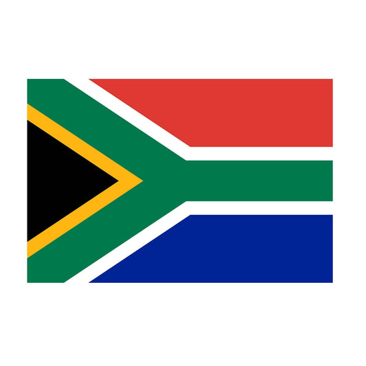 Set of 2 x South Africa Flag Iron on Screen Print Transfers for Fabrics Machine Washable South African Flag patch