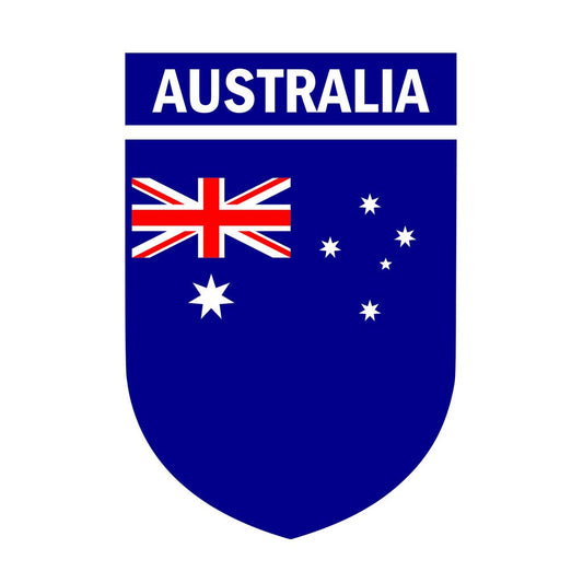 Australia Team Crest Iron on Screen Print Transfers for Fabrics Machine Washable Australian Flag Crest patch