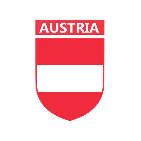 Austria Team Crest Iron on Screen Print Transfers for Fabrics Machine Washable Austrian Flag Crest patch