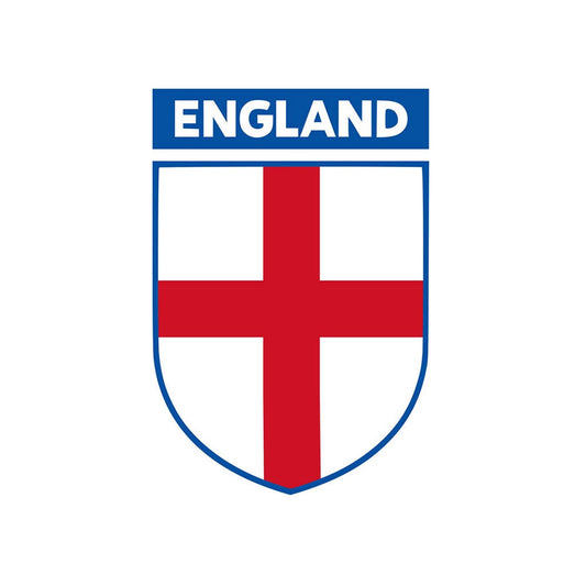 2 x England Team Crest Iron on Screen Print Transfers for Fabrics Machine Washable English Flag Crest patch