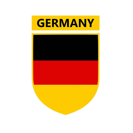 Set of 5 x Germany Team Crest Iron on Screen Print Transfers for Fabrics Machine Washable German Flag Crest patch