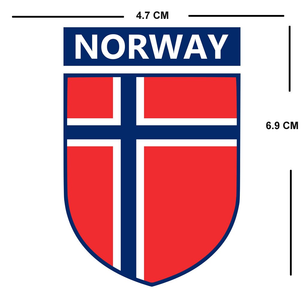 Norway Team Crest Iron on Screen Print Transfers for Fabrics Machine Washable Norway Flag Crest patch