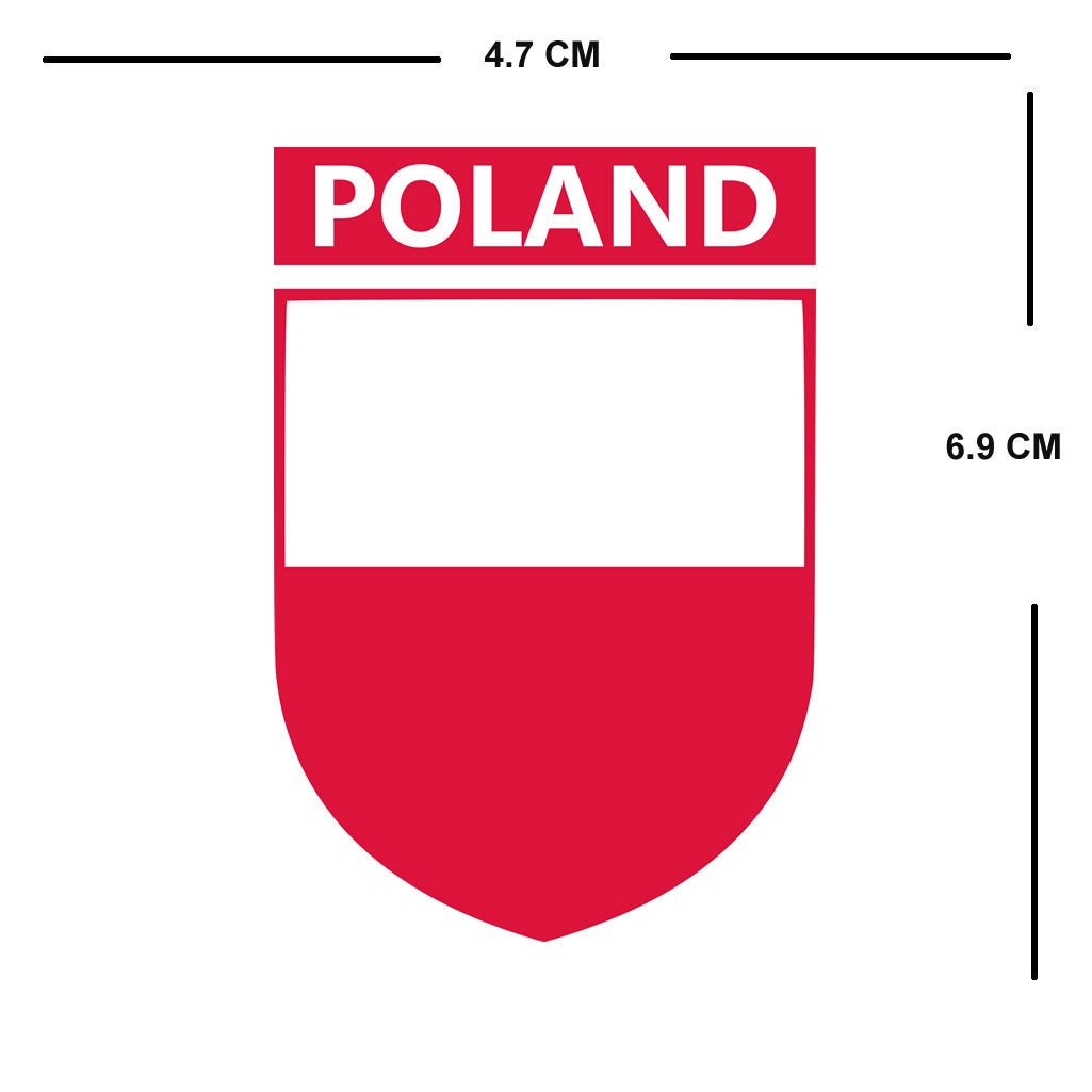 Poland Team Crest Iron on Screen Print Transfers for Fabrics Machine Washable Polish Flag Crest patch