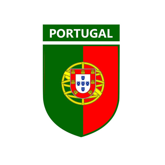 Portugal Team Crest Iron on Screen Print Transfers for Fabrics Machine Washable Portuguese Flag Crest patch