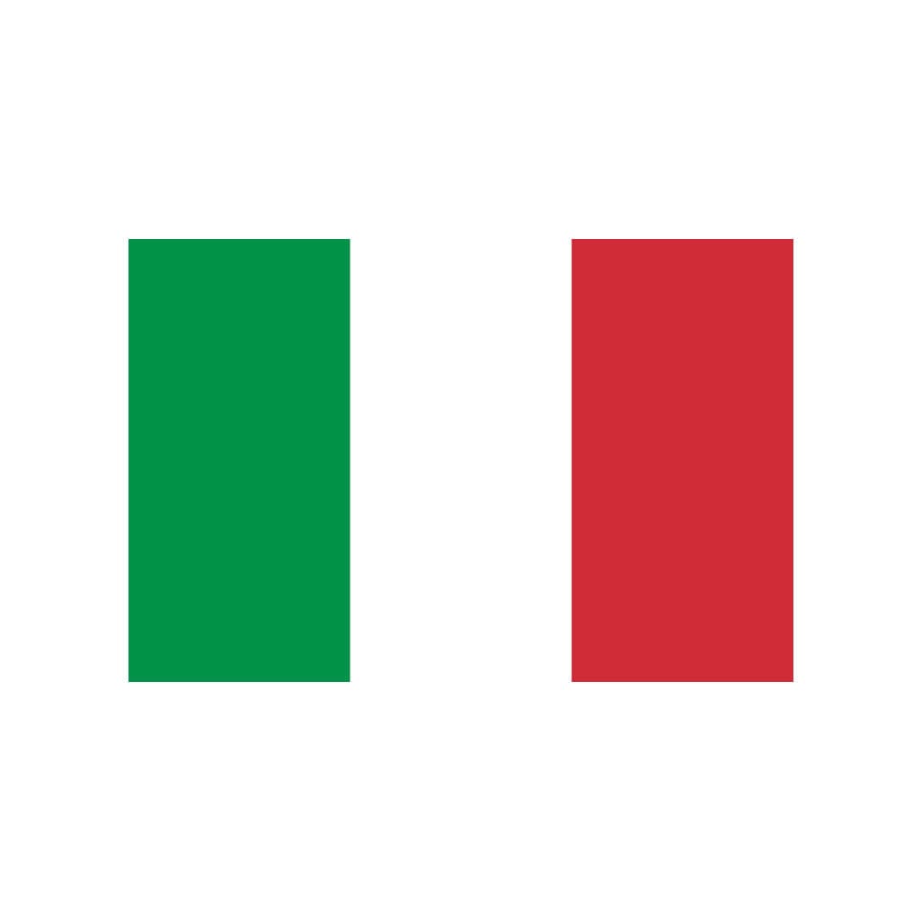 Set of 2 ITALY Flag Iron on Screen Print Transfers for Fabrics Machine Washable Italian Flag patch