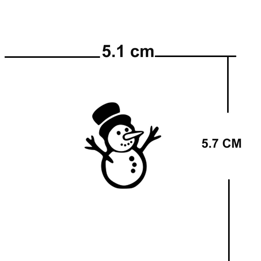 Set of 10 Snow Man Iron on Screen Print Transfers for Fabrics Machine Washable patch