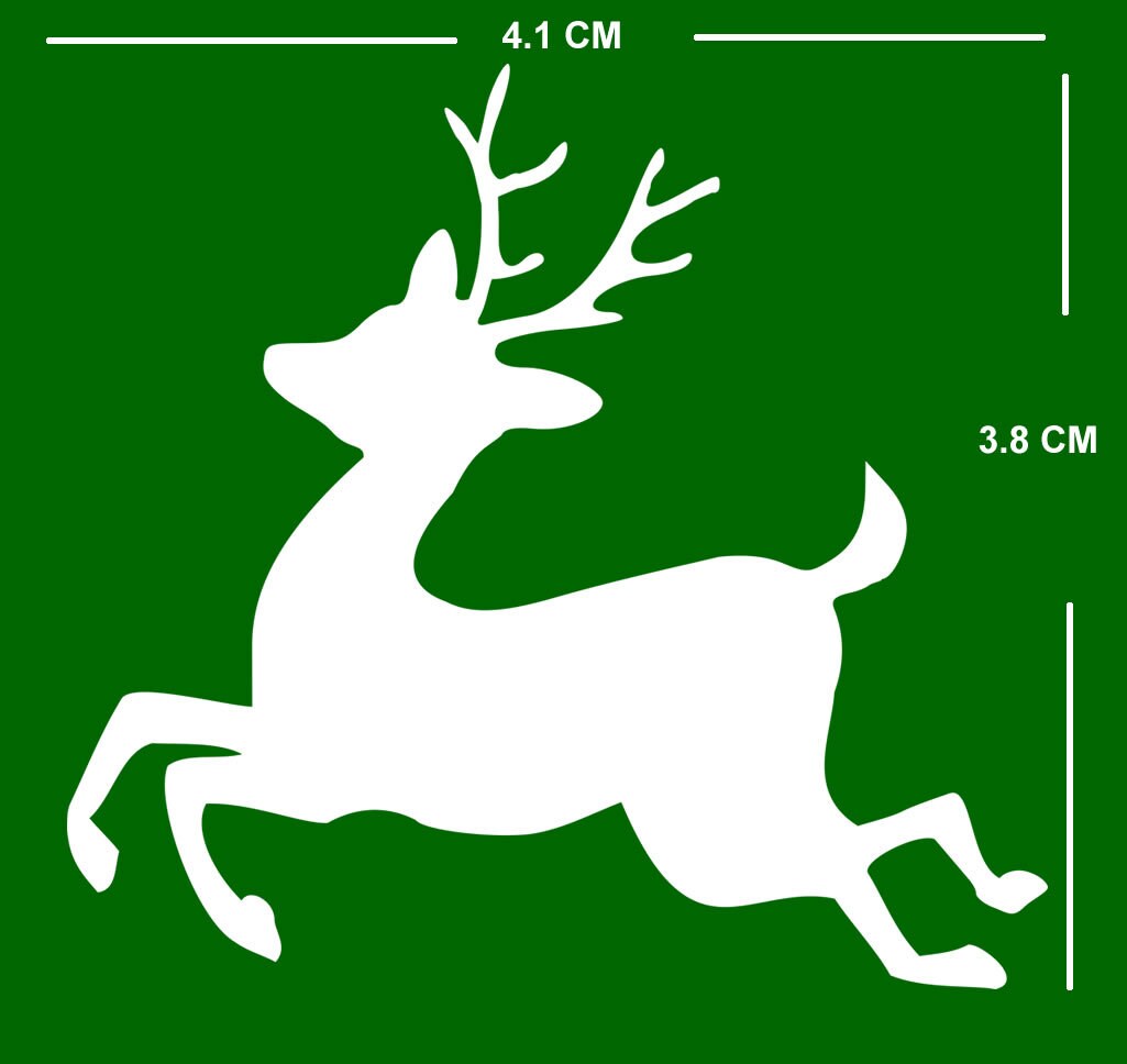 Set of 10 Iron on Deer Screen Print Transfers for Fabrics Machine Washable reindeer patch